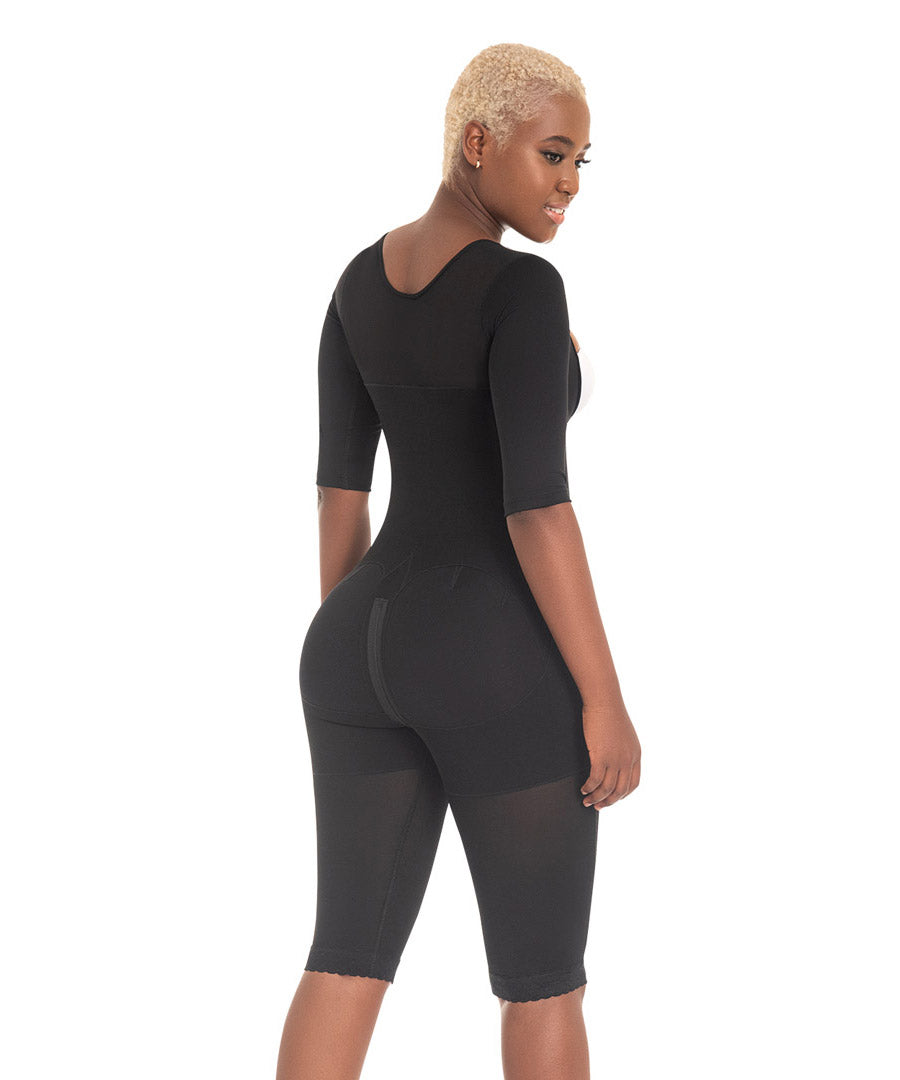 F0064 - MID-THIGH FAJA WITH SLEEVES